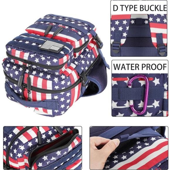 9L Mini Tactical Backpack for Men and Women Tactical Backpack Small for Hiking - Picture 6 of 7